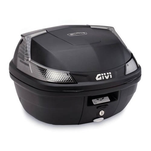 B37NT Blade TECH kufr GIVI černý s čirou optikou (Monolock s vlastní plotnou), objem 37 ltr.